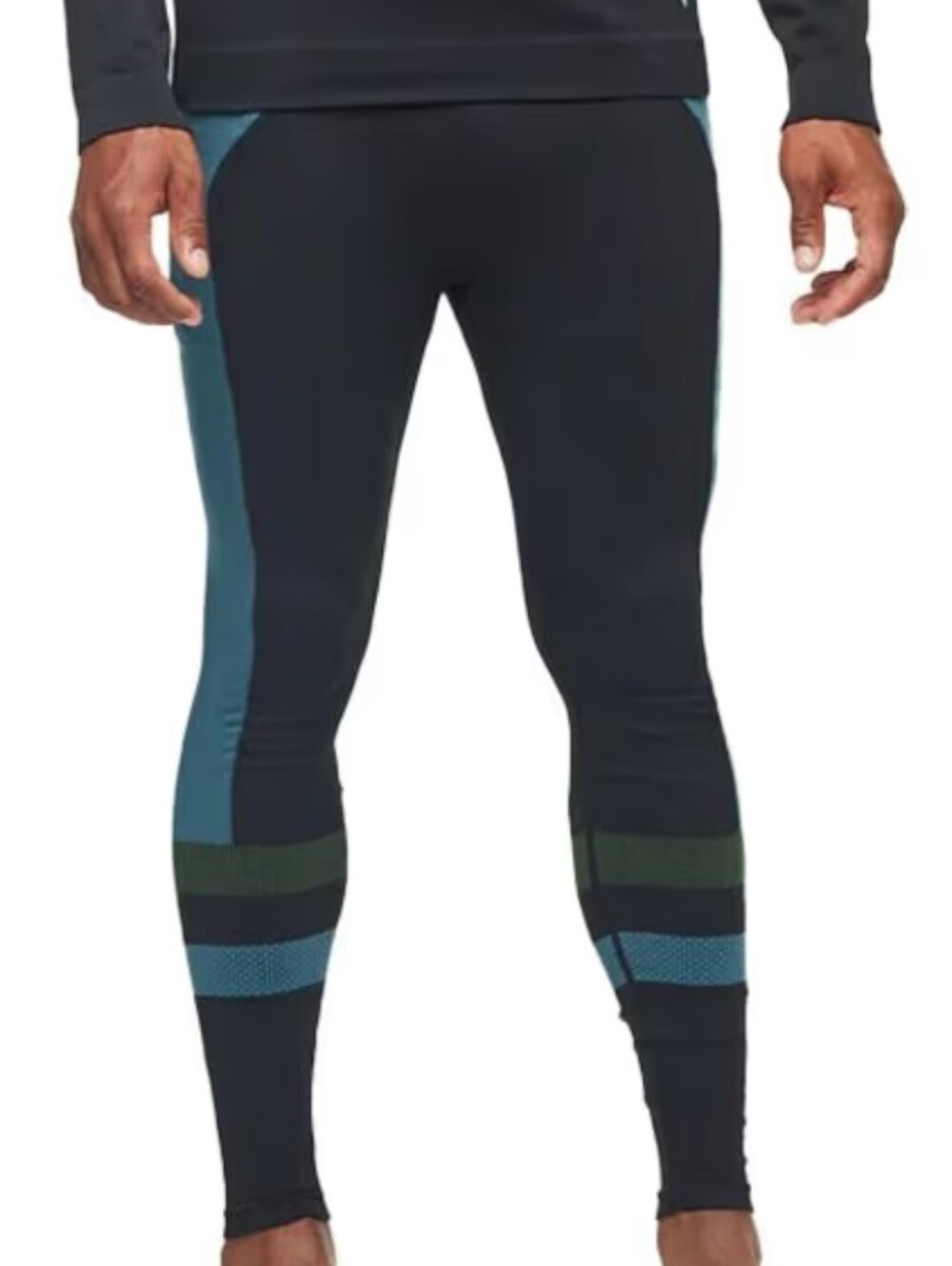 Cotopaxi Men's Debajo Blue and Black Seamless Baselayer Tights NWOT
